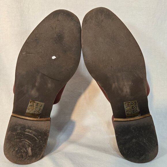 JOURNEE COLLECTION LORETA Wine Vegan Leather Ankle Strap Loafer Flat Shoe Size 8 - Picture 15 of 16